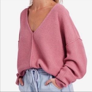 Free People Blush V-Neck Sweater